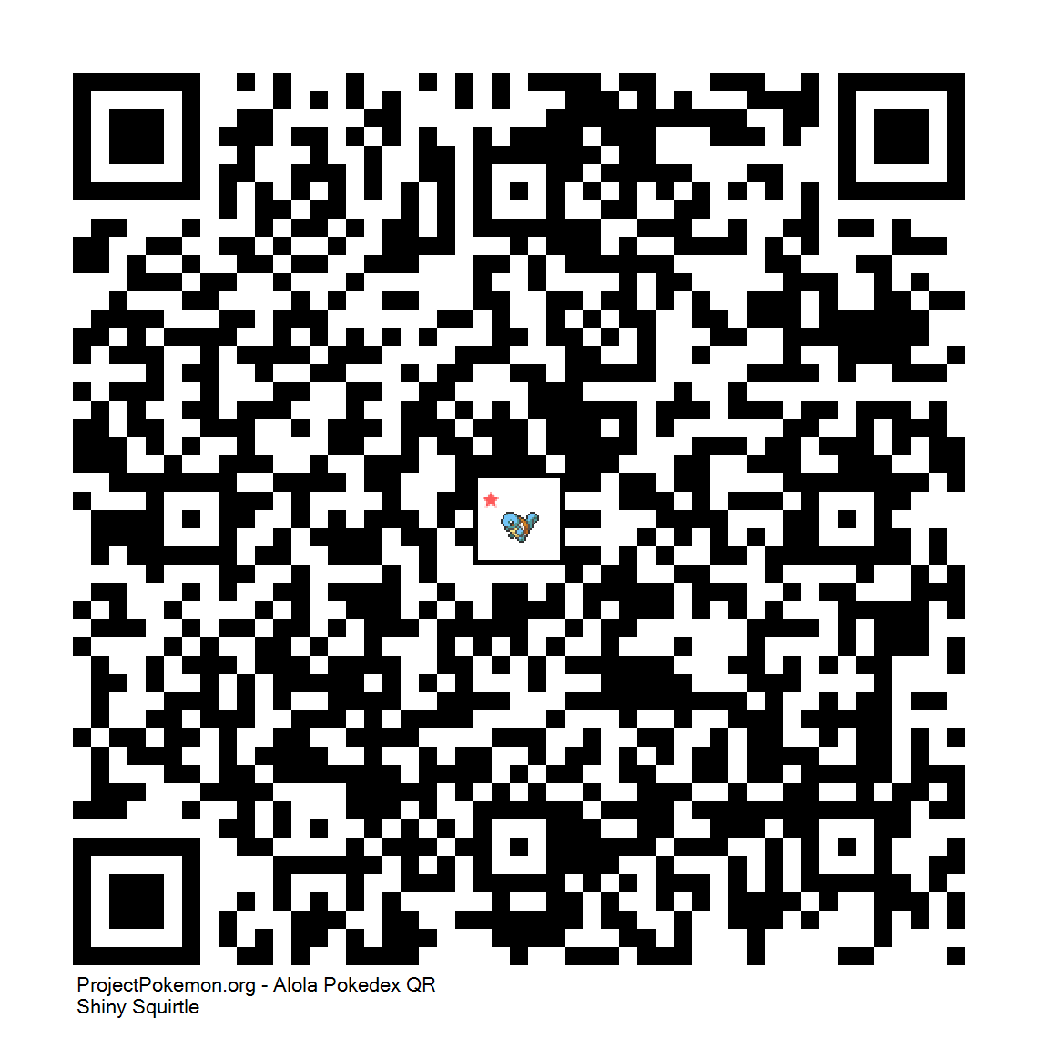 Cdigo QR de Squirtle variocolor